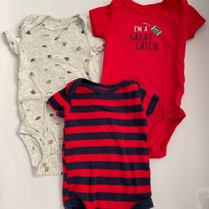 Carter’s three piece bodysuits. 3M